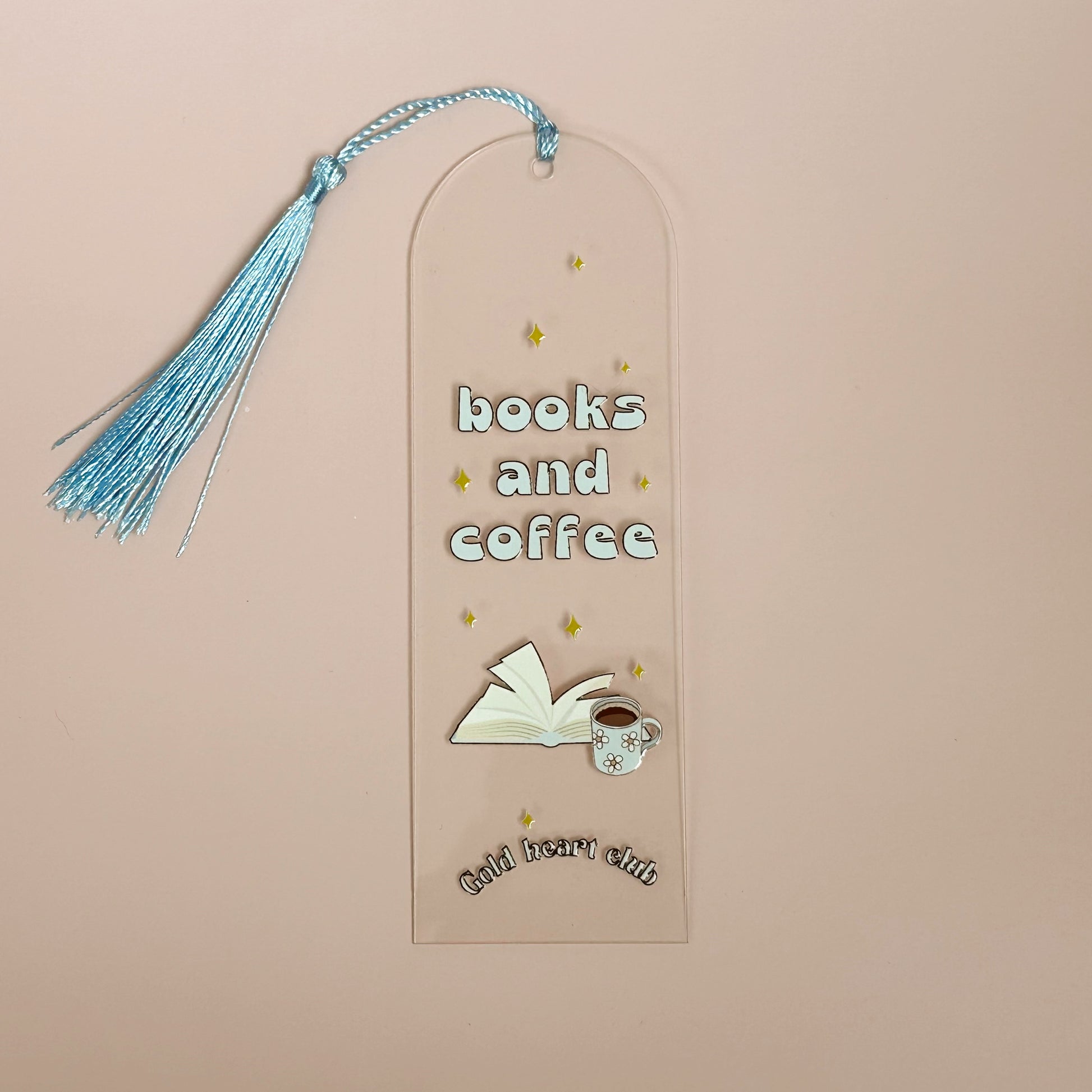 Signet illustré Books and coffee Gold Heart Club