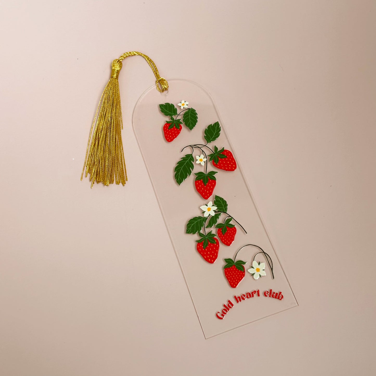 Signet illustré Fraises Gold Heart Club