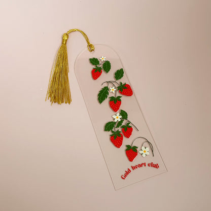 Signet illustré Fraises Gold Heart Club