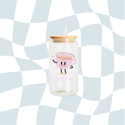 Tasse illustrée Le café est ma thérapie , idée cadeau originale