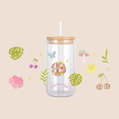 Verre illustré Tropico Disco Gold Heart Club